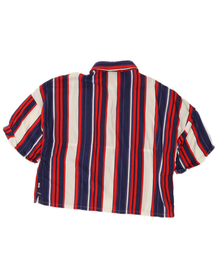 LEE Womens Oversized Crop Shirt Blouse UK 6 XS Multicoloured Striped