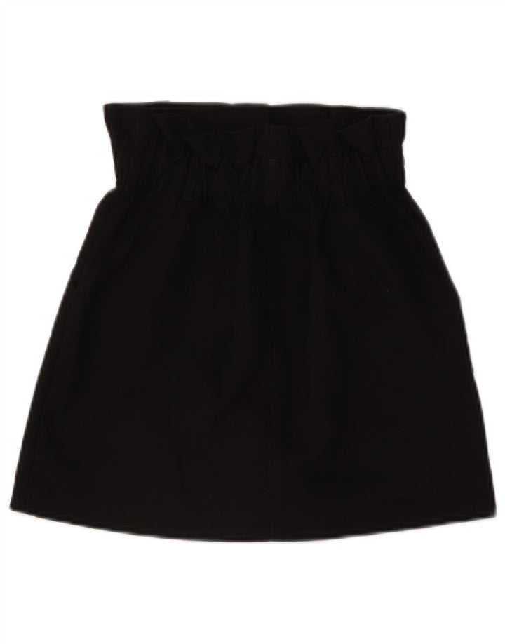 Женская мини-юбка с завышенной талией Zara XS W24, черный полиэстер