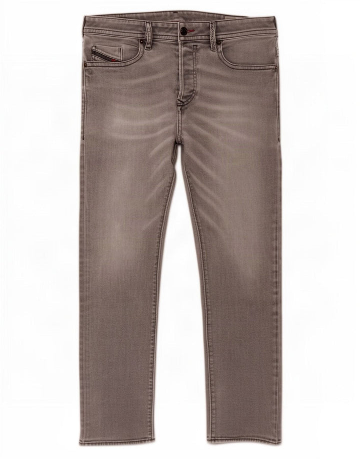 Мужские зауженные джинсы Diesel Buster Regular W31 L29, серые, хлопковые