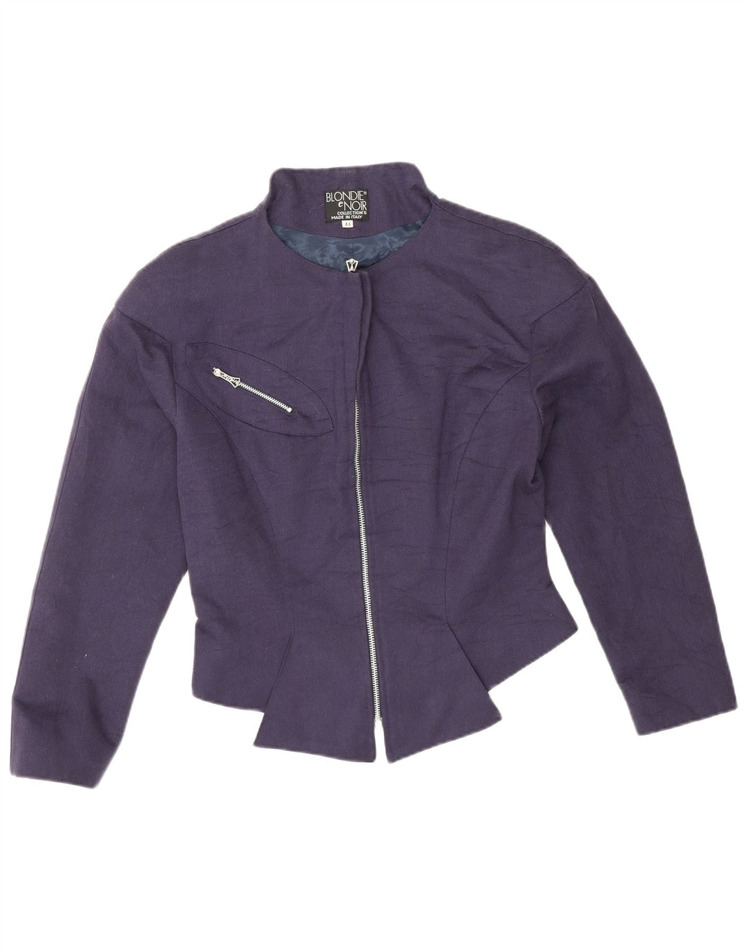 Куртка-бомбер женская VINTAGE IT 44 Medium Navy Blue Acetate