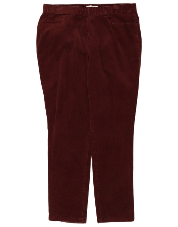 Женские вельветовые брюки Marks & Spencer UK 14, большие W34 L26, бордовые