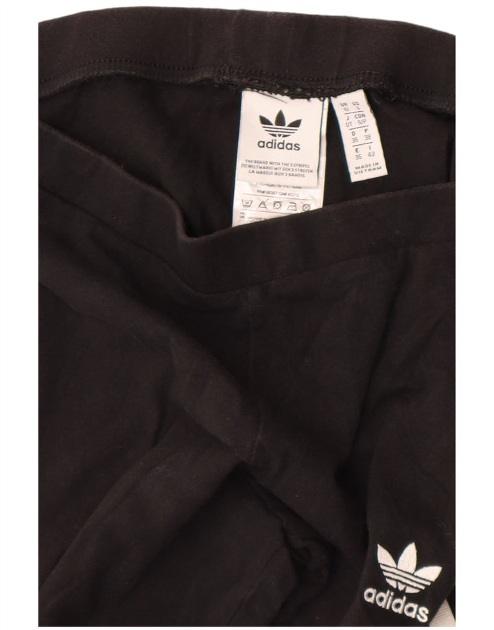 Женские леггинсы Adidas UK 10, маленькие черные хлопковые