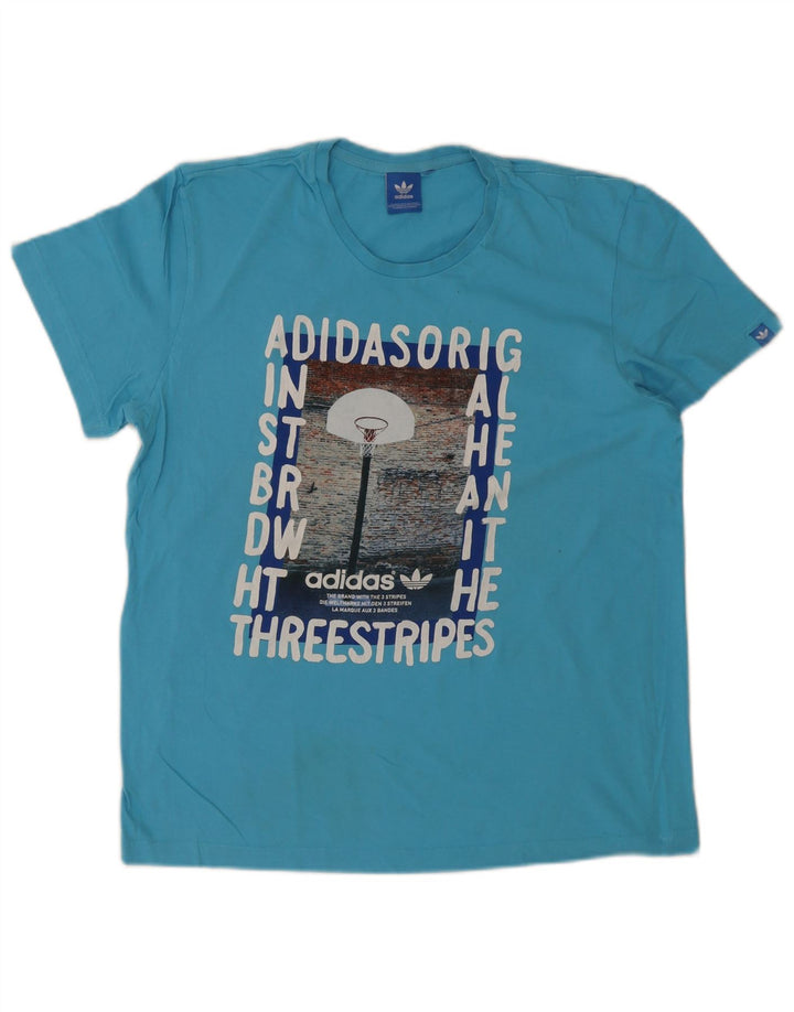 Мужская футболка с рисунком Adidas Top Medium Blue