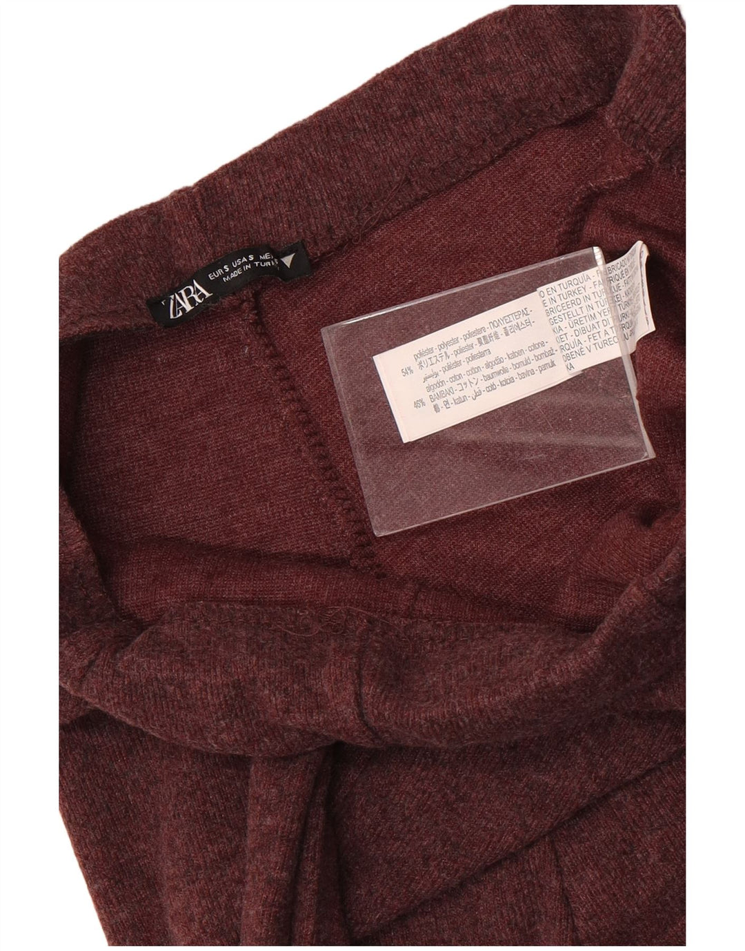 Женские спортивные брюки ZARA UK 8, малый бордовый полиэстер