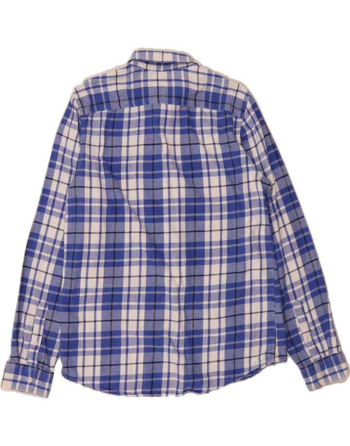 JACK WILLS Mens Classic Fit Flannel Shirt Large Blue Check Cotton Vintage Jack Wills and Second-Hand Jack Wills from Messina Hembry 