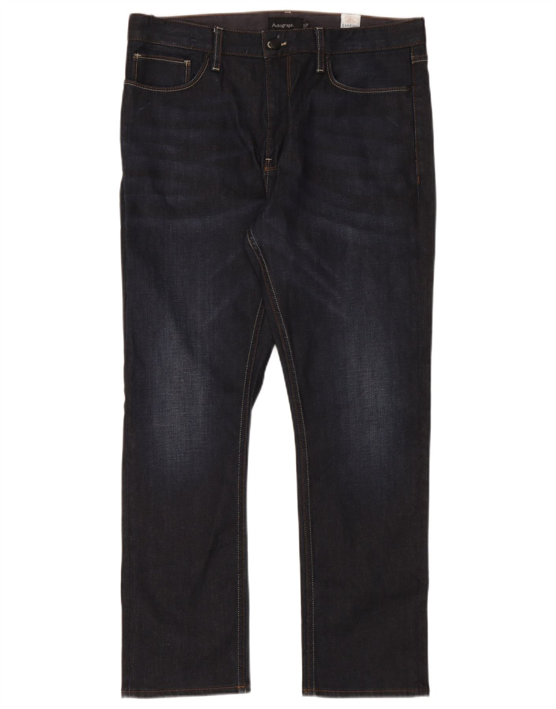 Мужские узкие джинсы Marks & Spencer Autograph W36 L29, темно-синий, хлопок