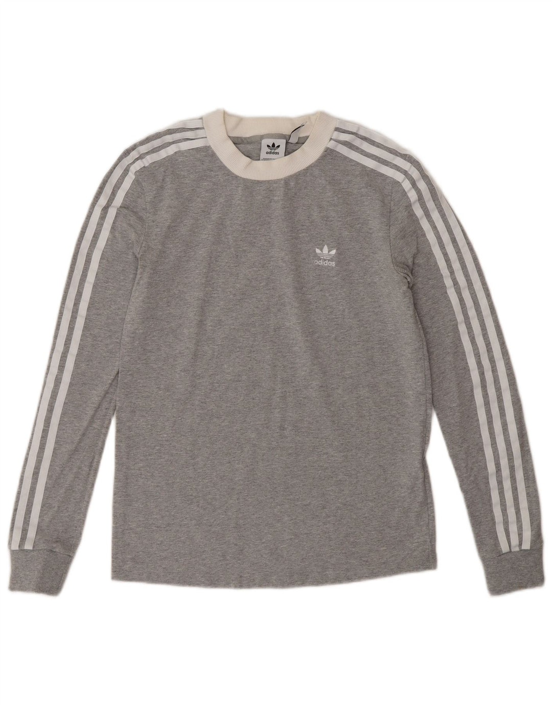 Женский топ Adidas с длинным рукавом UK 8, маленький серый хлопок