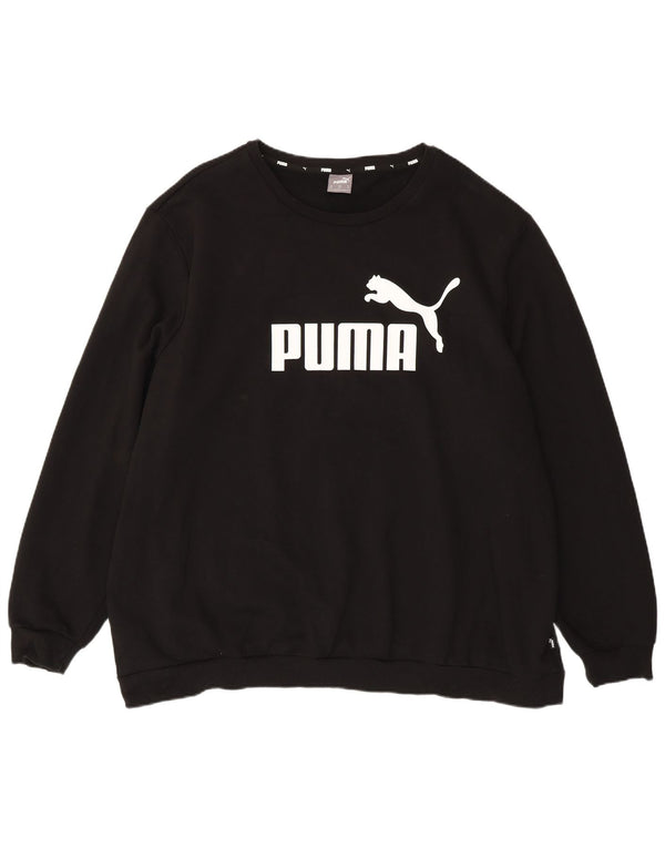 Мужской свитшот с рисунком Puma 4XL, черный хлопок