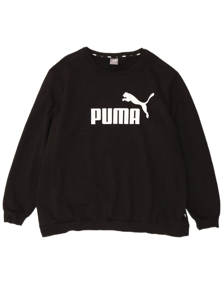 Мужской свитшот с рисунком Puma 4XL, черный хлопок