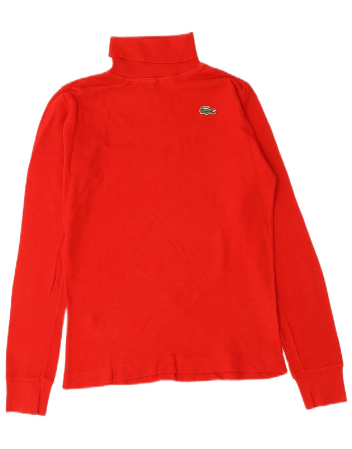 Свитер с высоким воротником Lacoste для девочек 13-14 лет, красный