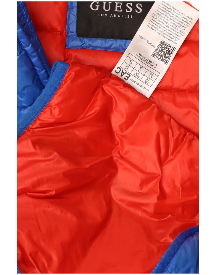 GUESS Утепленная куртка с капюшоном для мальчиков 15-16 лет Синий Полиамид