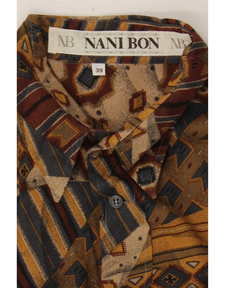 Мужская рубашка с коротким рукавом NANI BON, размер 39, средняя, разноцветная, с геометрическим рисунком