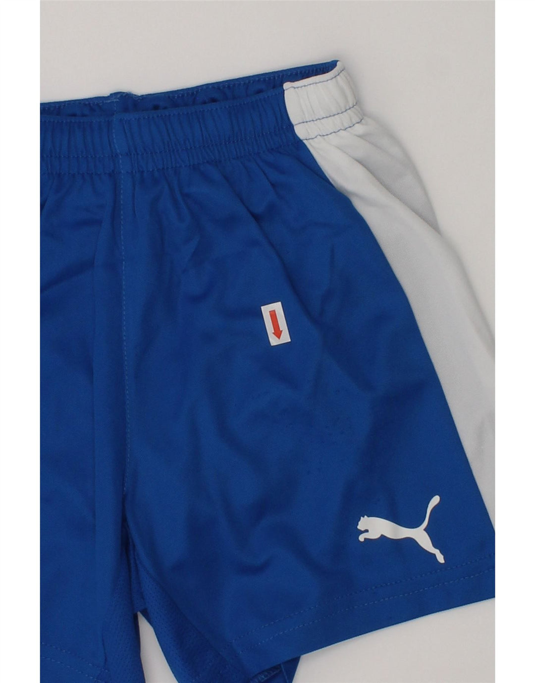 PUMA Boys Sport Shorts 7-8 Years Blue Colourblock Polyester | Vintage Puma | Thrift | Second-Hand Puma | Used Clothing | Messina Hembry 