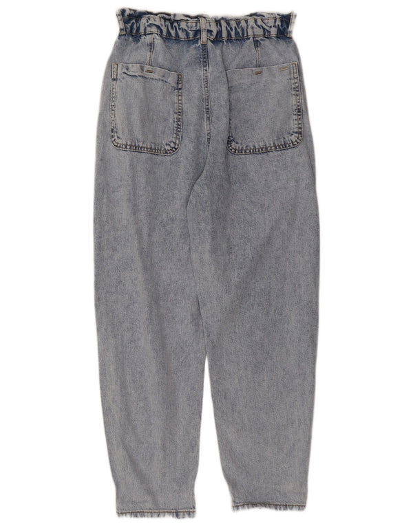 Женские джинсы Zara с высокой талией EU 38, маленькие W28 L25, синие, хлопок
