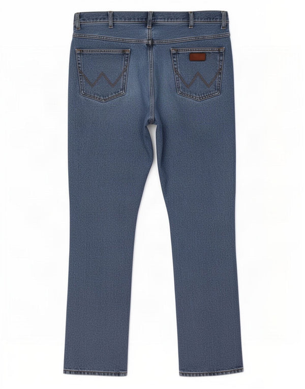 Мужские прямые джинсы Wrangler стандартного кроя W42 L32, синий хлопок