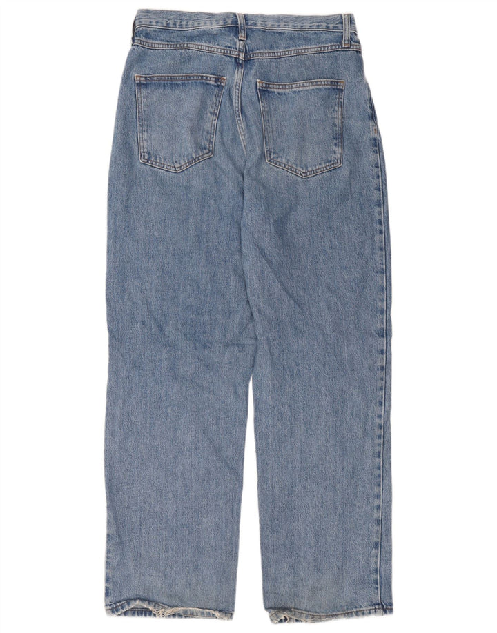 Topshop Женские прямые джинсы W30 L32 синие из полиэстера