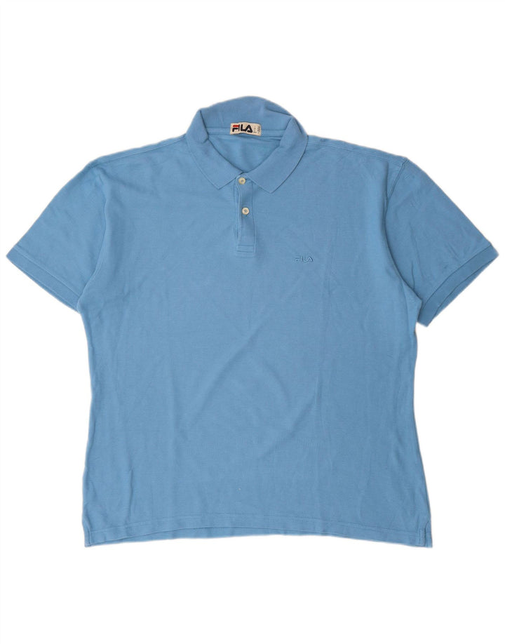 Мужская рубашка-поло FILA IT 54 XL, синяя, хлопок