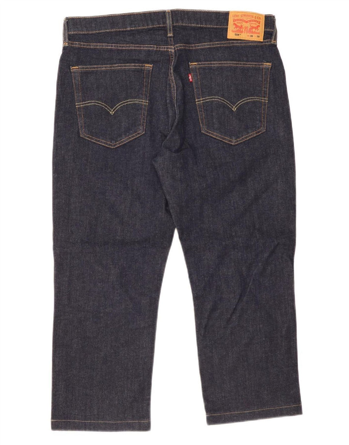 Мужские джинсы-капри Levi's 514 W36 L24 темно-синие, хлопок