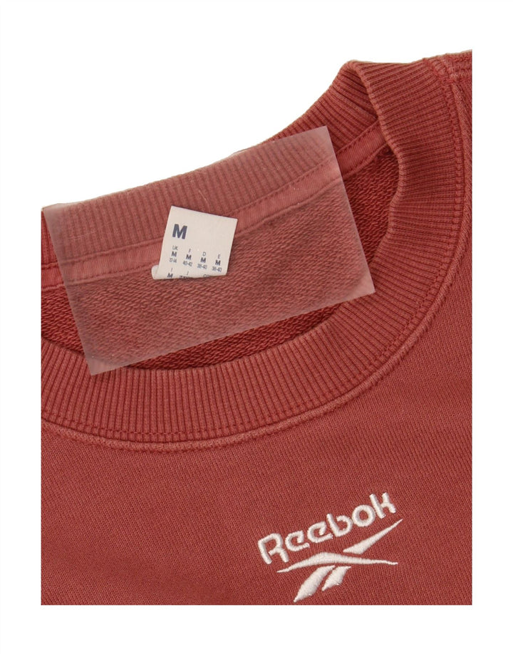 REEBOK Womens Sweatshirt Jumper UK 12/14 Medium Maroon Cotton Vintage Reebok and Second-Hand Reebok from Messina Hembry 