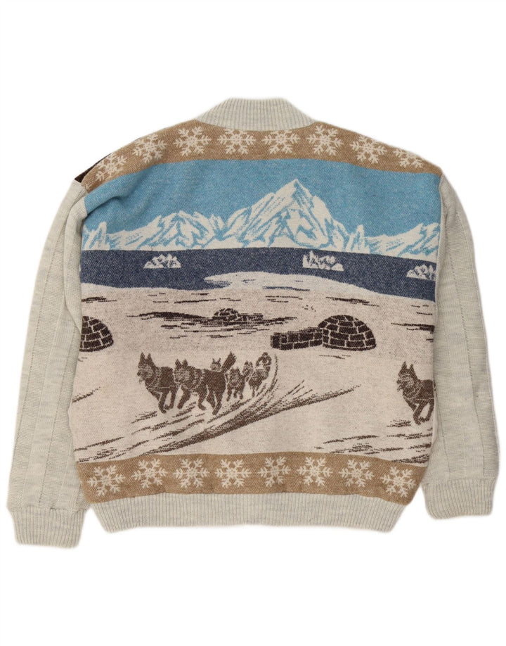 VINTAGE Мужской кардиган с рисунком IT 48/50 Средний Разноцветный