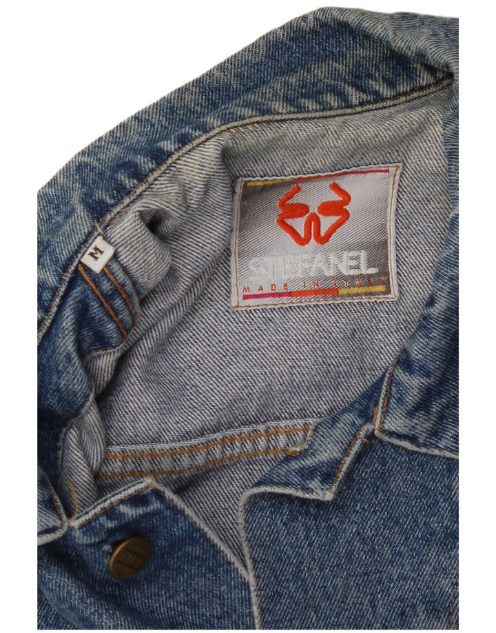 STEFANEL Mens Denim Jacket UK 38 Medium Blue Cotton