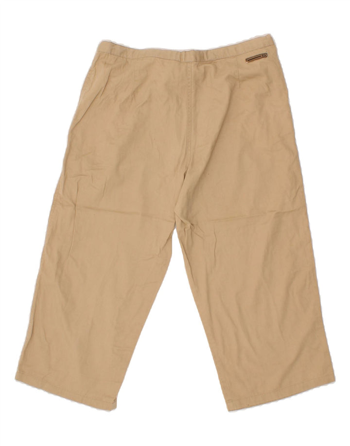 SERGIO TACCHINI Womens Straight Capri Trousers IT 42 Medium W30 L19 Beige Vintage Sergio Tacchini and Second-Hand Sergio Tacchini from Messina Hembry 