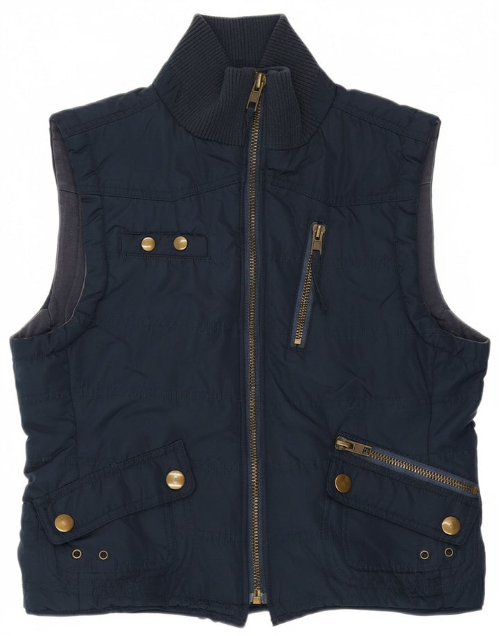 SASHA Womens Padded Gilet UK 14 Medium Navy Blue Polyester