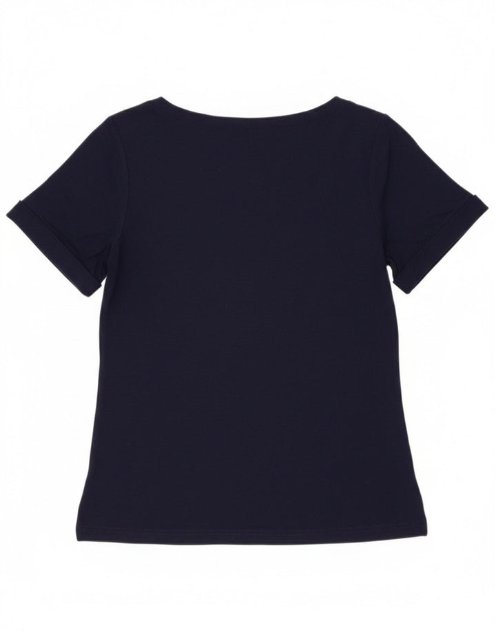Женская блузка Ralph Lauren Top UK 10, маленькая, темно-синяя
