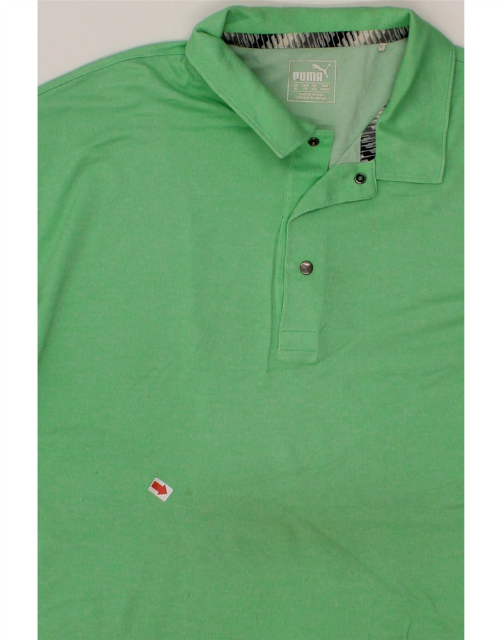 PUMA Mens Polo Shirt XL Green Vintage Puma and Second-Hand Puma from Messina Hembry 