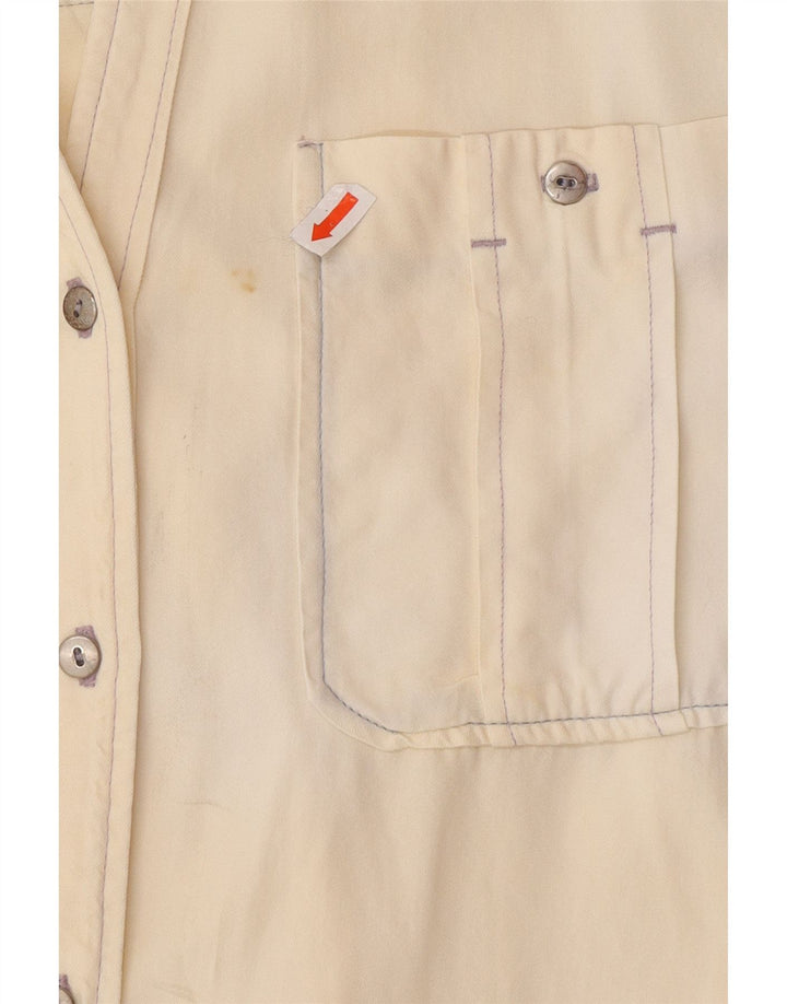 ZARA Womens Shirt UK 14 Medium Off White