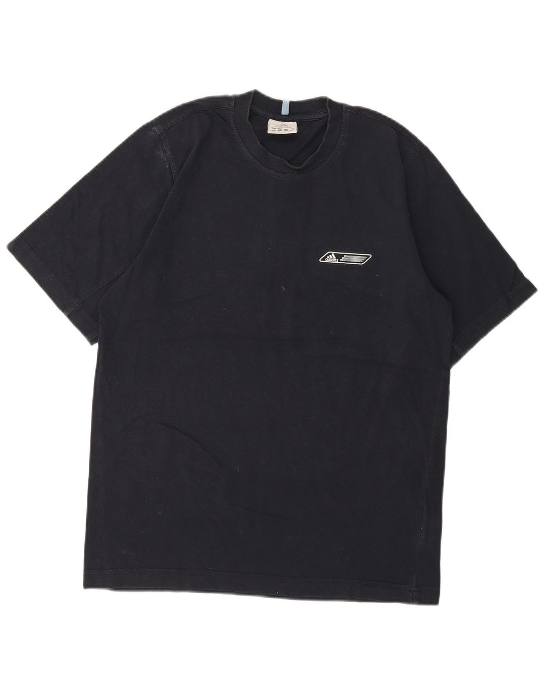 ADIDAS Mens T-Shirt Top Medium Navy Blue Cotton