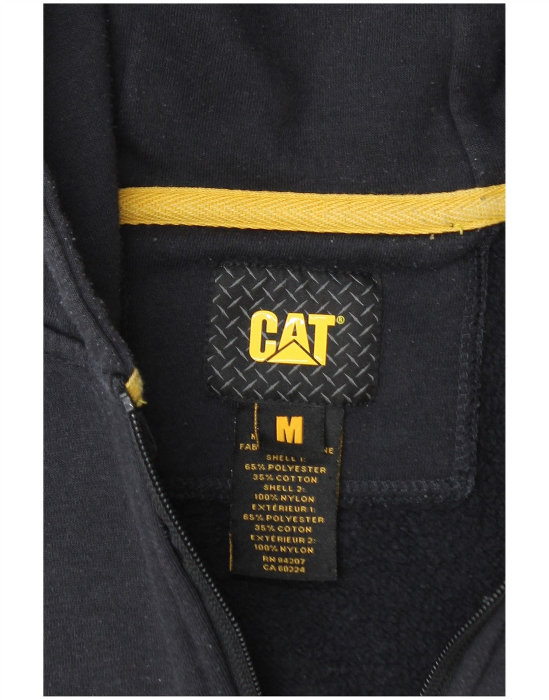 Мужской свитер с капюшоном на молнии Caterpillar, средний темно-синий, полиэстер