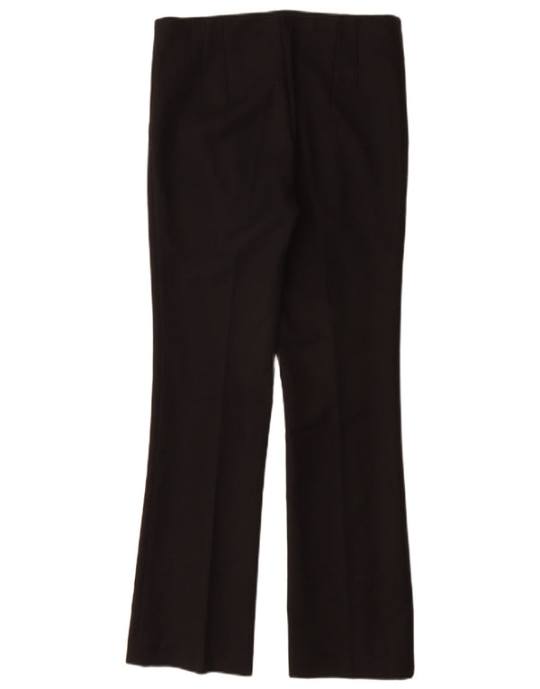 Zara Женские прямые повседневные брюки среднего размера W28 L29, черные хлопковые