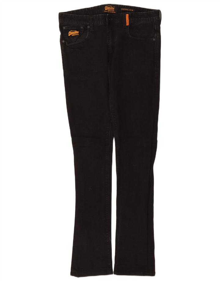 Мужские узкие джинсы Superdry W34 L34, черный хлопок