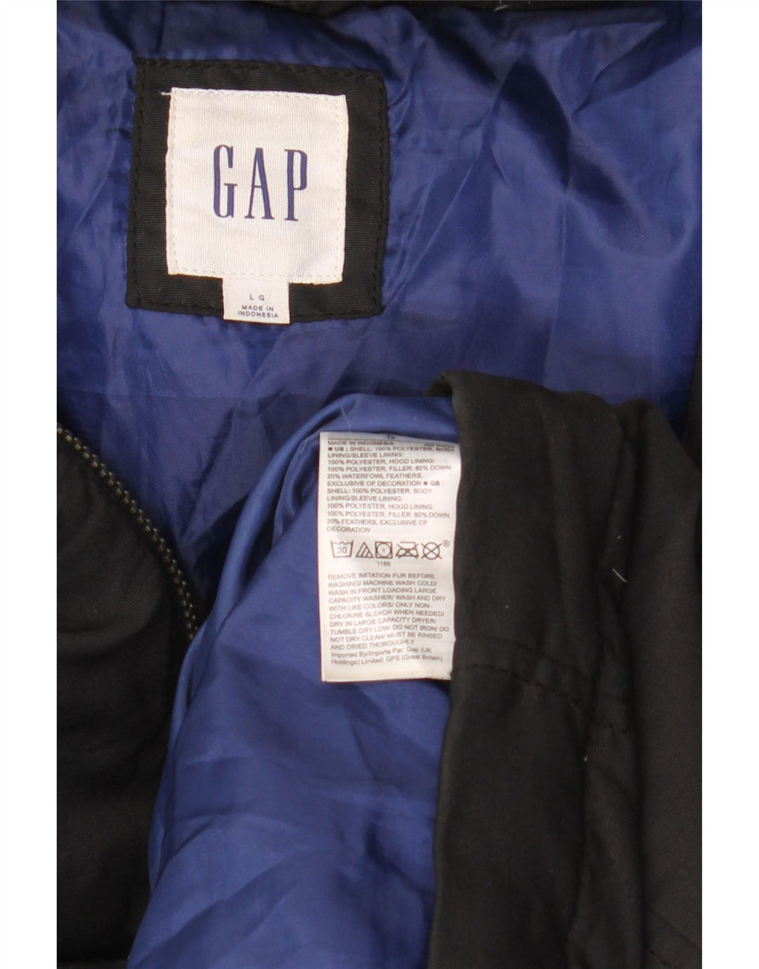 Мужская утепленная куртка Gap UK 40, большая черная, полиэстер