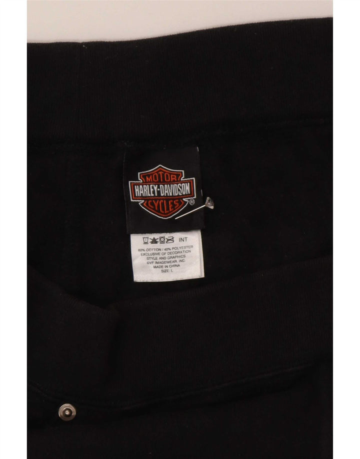 Harley Davidson Женские повседневные капри, большие W40, черные хлопковые брюки