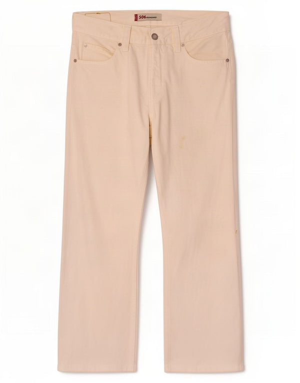 Мужские прямые джинсы Levi's 506 W34 L26 белые