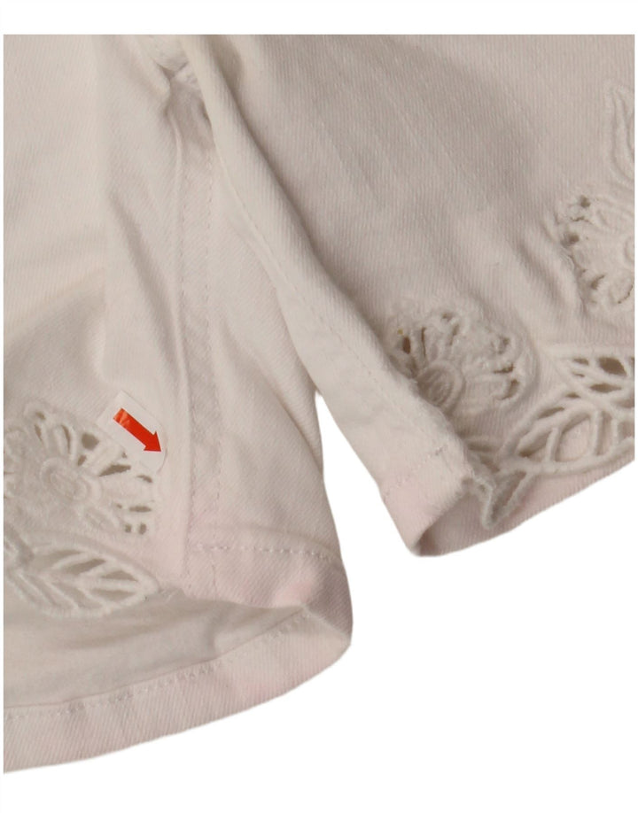 TOMMY HILFIGER Womens Denim Shorts W28 Medium White Cotton Vintage Tommy Hilfiger and Second-Hand Tommy Hilfiger from Messina Hembry 