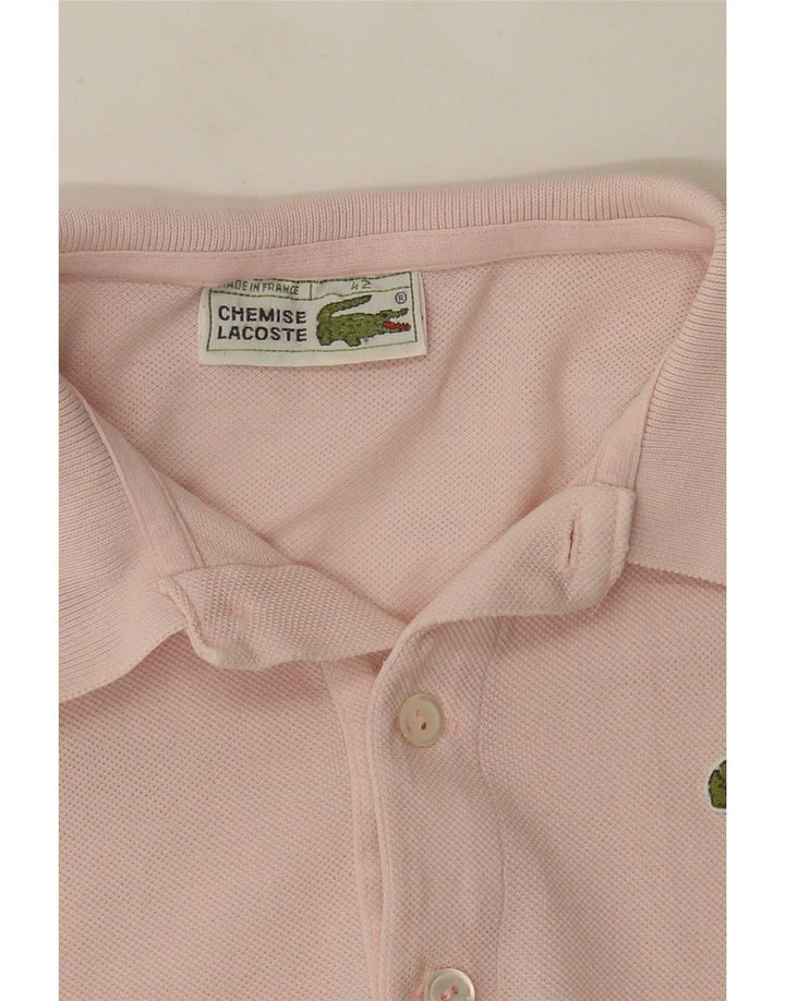 Женская рубашка поло Lacoste, размер 42, большая розовая