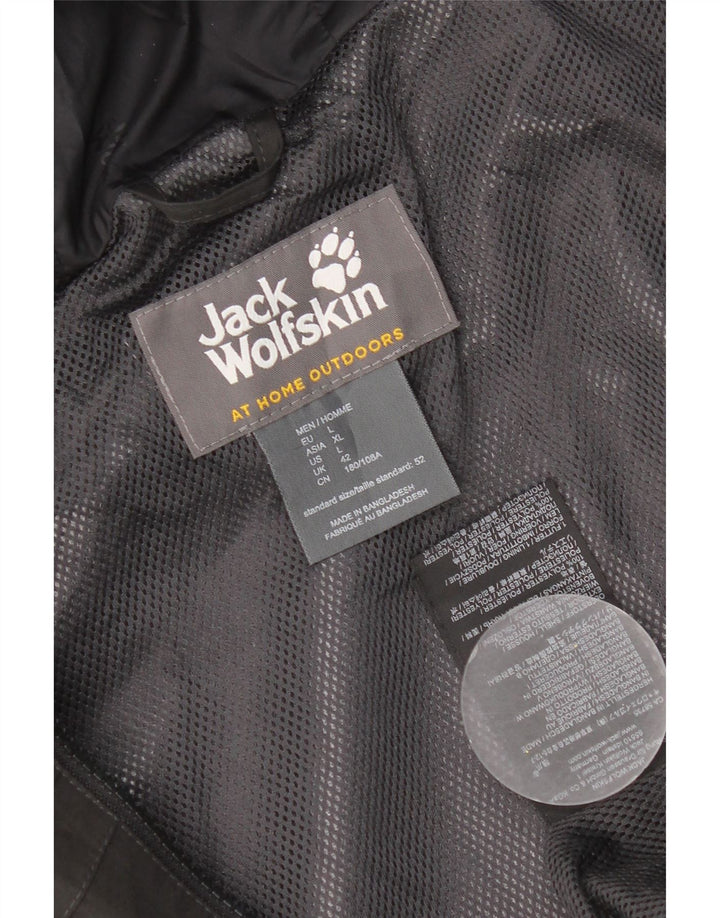 Мужская ветровка с капюшоном Jack Wolfskin UK 40, большая черная полиэстер