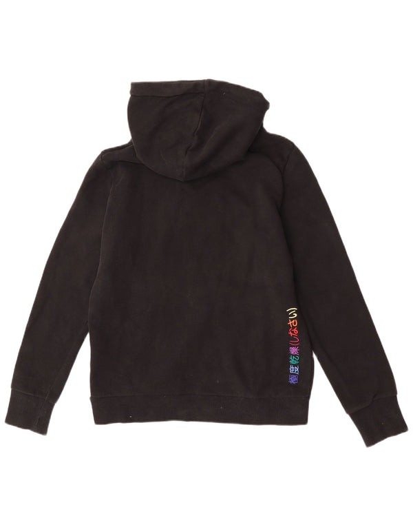 Женский джемпер с капюшоном Superdry UK 12, средний черный, хлопок