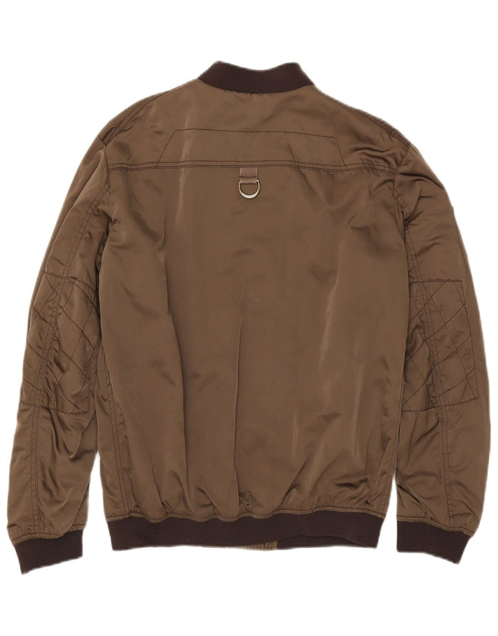 Женский бомбер Zara UK 10, малый, цвет хаки, полиэстер