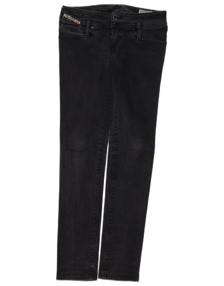 Женские узкие джинсы DIESEL Matic W27 L32, черный хлопок