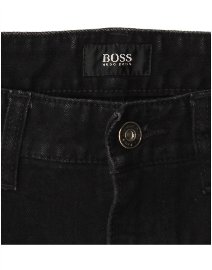 Мужские узкие джинсы Hugo Boss W32 L32, черный хлопок