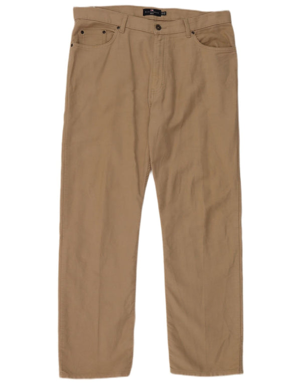 Мужские прямые повседневные брюки Marks & Spencer Blue Harbour W36 L31 бежевые