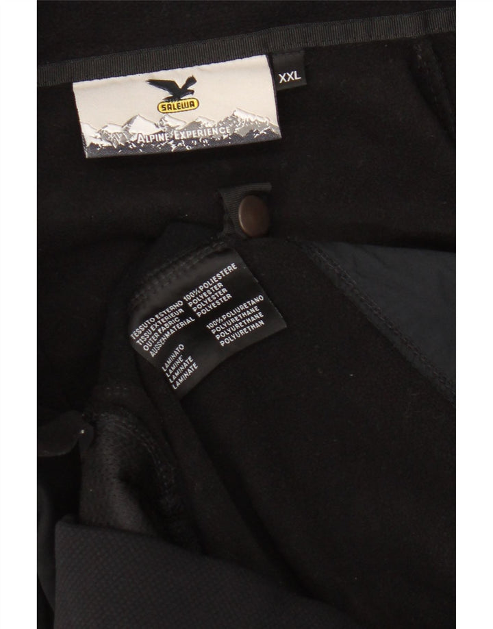 SALEWA Мужской спортивный костюм, верхняя куртка 2XL, черный полиэстер