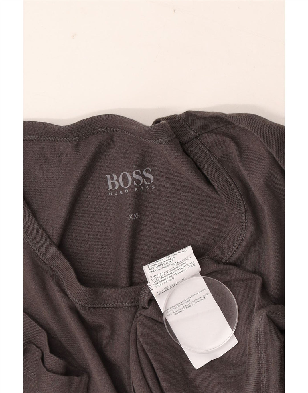 Мужская футболка Hugo Boss Top 2XL Серый хлопок