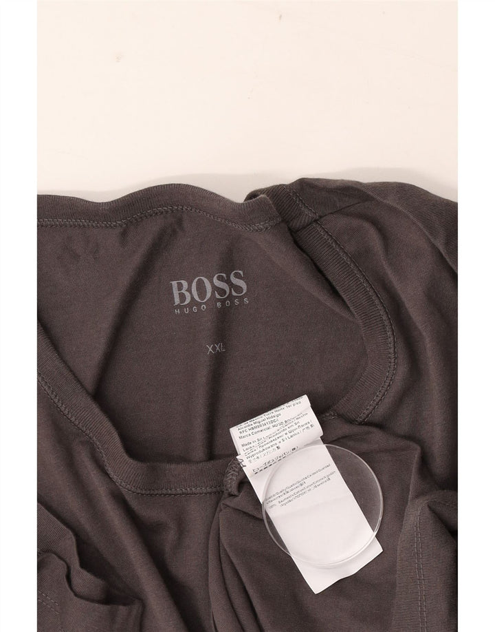Мужская футболка Hugo Boss Top 2XL Серый хлопок