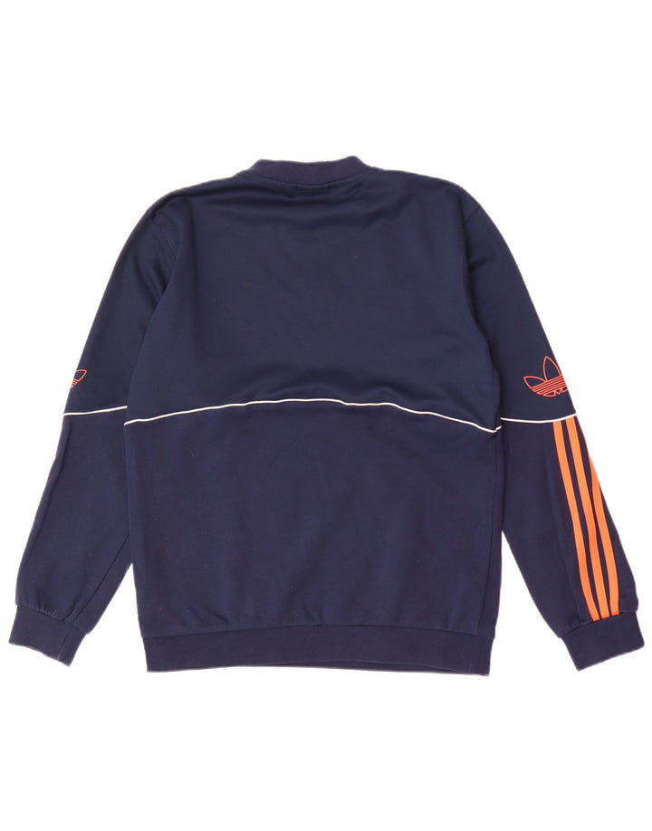 Мужской свитшот Adidas с графическим рисунком, маленький темно-синий, хлопковый