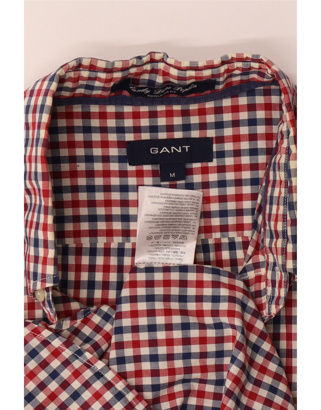 GANT Mens Regular Fit Shirt Medium Multicoloured Gingham Cotton Vintage Gant and Second-Hand Gant from Messina Hembry 
